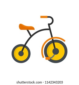 Small tricycle icon. Flat illustration of small tricycle vector icon for web isolated on white