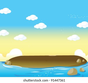 small tropical island
