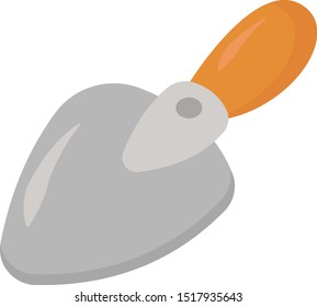 Small trowel, illustration, vector on white background.