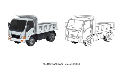 Small Truck Cartoon Design Illustration vector eps format suitable for your design needs logo illustration animation etc