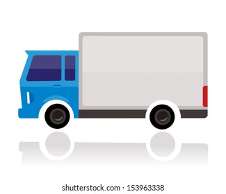 small truck, funny cartoon style