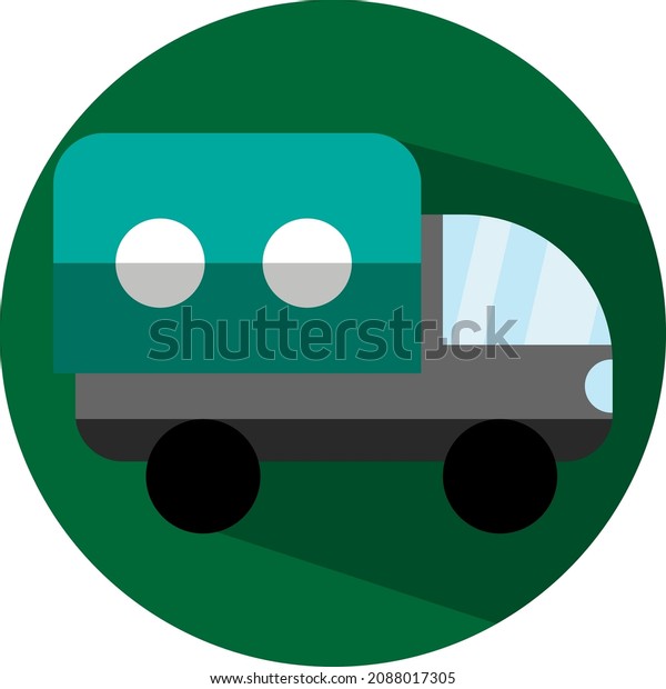 Small\
truck, illustration, vector, on a white\
background.