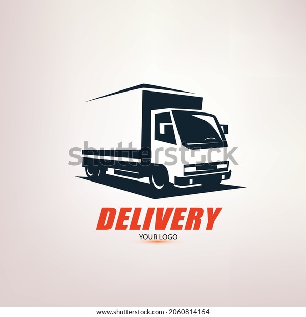 small truck stylized vector symbol, logo or\
emblem template