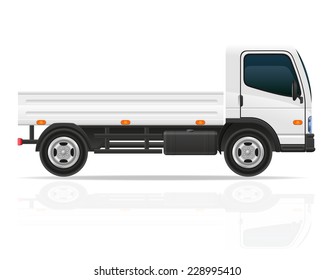 Small Truck For Transportation Cargo Vector Illustration Isolated On White Background