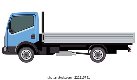 Small truck without cargo on a white background