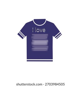 A small T-shirt icon is used to indicate the clothing or apparel section in a shopping app or design app.