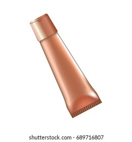 Small tube with makeup cosmetics