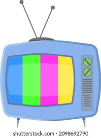 Pequeño tv, ilustración, vector sobre fondo blanco.