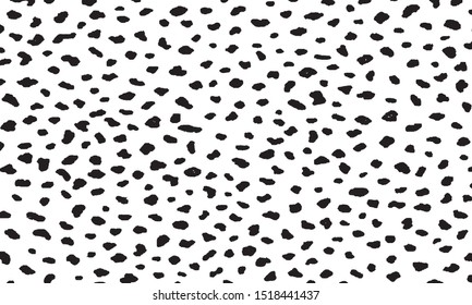 Small uneven spots and particles of debris. Abstract vector texture.  Distressed uneven background. Grunge texture overlay with fine grains isolated on white background. Vector illustration. EPS10.