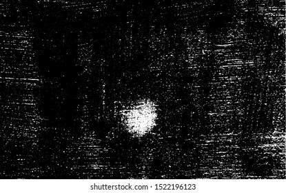 Small uneven spots and particles of debris. Dark grunge texture vector. Distressed overlay texture. Dark worn textured effect. Vector Illustration. Black isolated on white. EPS10.