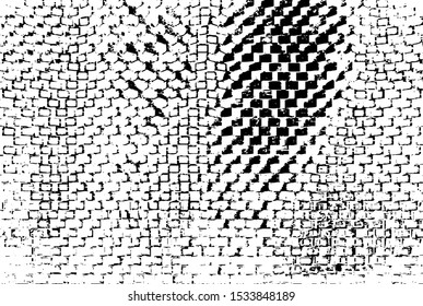 Small uneven spots and particles of debris. Abstract vector texture.  Distressed uneven background. Grunge texture overlay with fine grains isolated on white background. Vector illustration. EPS10.