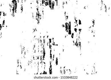 Small uneven spots and particles of debris. Abstract vector texture.  Distressed uneven background. Grunge texture overlay with fine grains isolated on white background. Vector illustration. EPS10.