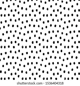 Small uneven spots and particles of debris. Abstract vector texture.  Distressed uneven background. Grunge texture overlay with fine grains isolated on white background. Vector illustration. EPS10.