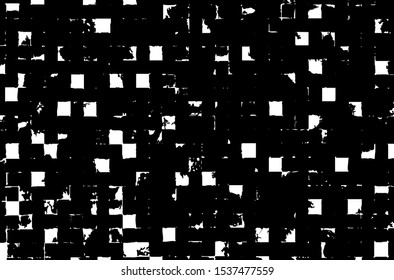 Small uneven spots and particles of debris. Abstract vector texture.  Distressed uneven background. Grunge texture overlay with fine grains isolated on white background. Vector illustration. EPS10.