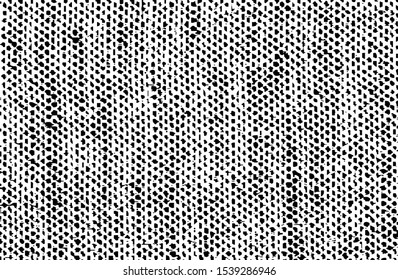 Small uneven spots and particles of debris. Abstract vector texture.  Distressed uneven background. Grunge texture overlay with fine grains isolated on white background. Vector illustration. EPS10.