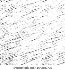 Small uneven spots and particles of debris. Abstract vector texture.  Distressed uneven background. Grunge texture overlay with fine grains isolated on white background. Vector illustration. EPS10.