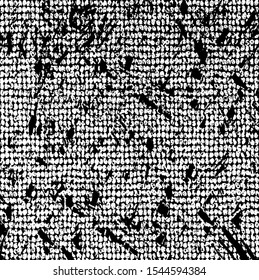 Small uneven spots and particles of debris. Abstract vector texture.  Distressed uneven background. Grunge texture overlay with fine grains isolated on white background. Vector illustration. EPS10.
