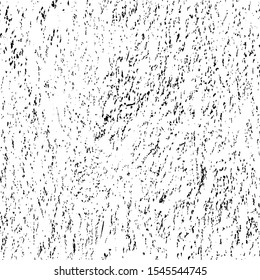 Small uneven spots and particles of debris. Abstract vector texture.  Distressed uneven background. Grunge texture overlay with fine grains isolated on white background. Vector illustration. EPS10.