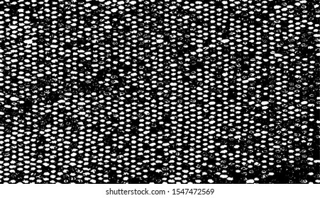 Small uneven spots and particles of debris. Abstract vector texture.  Distressed halftone background. Grunge texture overlay with fine grains isolated on white background. Vector illustration. EPS10.