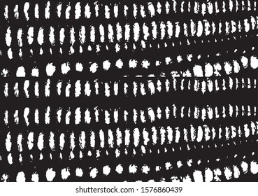 Small uneven spots and particles of debris. Abstract vector texture.  Distressed uneven background. Grunge texture overlay with fine grains isolated on white background. Vector illustration. EPS10.