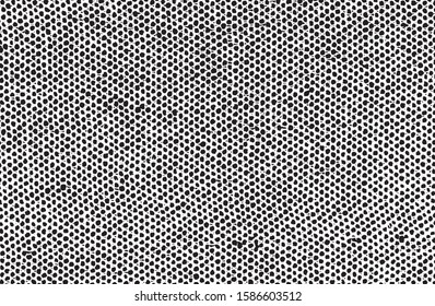 Small uneven spots and particles of debris. Abstract vector texture.  Distressed uneven background. Grunge texture overlay with fine grains isolated on white background. Vector illustration. EPS10.