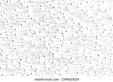 Small uneven spots and particles of debris. Abstract vector texture.  Distressed uneven background. Grunge texture overlay with fine grains isolated on white background. Vector illustration. EPS10.