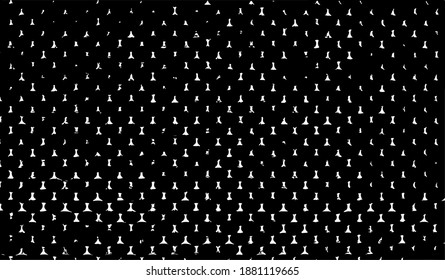 Small uneven spots and particles of debris. Abstract vector texture.  Distressed uneven background. Grunge texture overlay with fine grains isolated on white background. Vector illustration. EPS10.