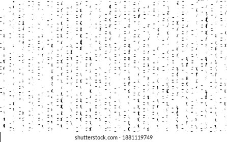 Small uneven spots and particles of debris. Abstract vector texture.  Distressed uneven background. Grunge texture overlay with fine grains isolated on white background. Vector illustration. EPS10.