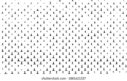 Small uneven spots and particles of debris. Abstract vector texture.  Distressed uneven background. Grunge texture overlay with fine grains isolated on white background. Vector illustration. EPS10.