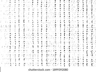 Small uneven spots and particles of debris. Abstract vector texture.  Distressed uneven background. Grunge texture overlay with fine grains isolated on white background. Vector illustration. EPS10.