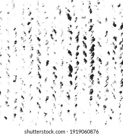 Small uneven spots and particles of debris. Abstract vector texture.  Distressed uneven background. Grunge texture overlay with fine grains isolated on white background. Vector illustration. EPS10.