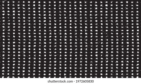 Small uneven spots and particles of debris. Abstract vector texture.  Distressed uneven background. Grunge texture overlay with fine grains isolated on white background. Vector illustration. EPS10.