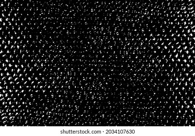 Small uneven spots and particles of debris. Abstract vector texture.  Distressed uneven background. Grunge texture overlay with fine grains isolated on white background. Vector illustration. EPS10.