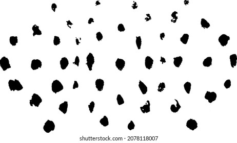 Pequeñas manchas y partículas desiguales de los escombros. Textura de vector abstracta.  Antecedentes desiguales. Superposición de textura gruesa con granos finos aislados sobre fondo blanco. Ilustración vectorial. EPS10.