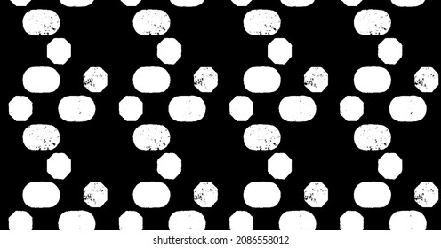 Small uneven spots and particles of debris. Abstract vector texture.  Distressed uneven background. Grunge texture overlay with fine grains isolated on white background. Vector illustration. EPS10.