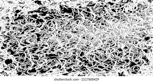 Pequeñas manchas y partículas desiguales de los escombros. Textura de vector abstracta.  Antecedentes desiguales. Superposición de textura gruesa con granos finos aislados sobre fondo blanco. Ilustración vectorial. EPS10.