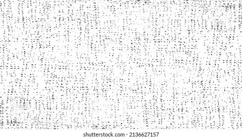 Small uneven spots and particles of debris. Abstract vector texture.  Distressed uneven background. Grunge texture overlay with fine grains isolated on white background. Vector illustration. EPS10.