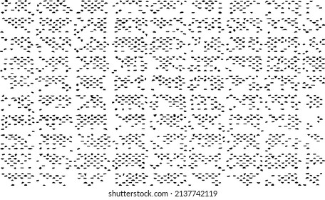 Small uneven spots and particles of debris. Abstract vector texture.  Distressed uneven background. Grunge texture overlay with fine grains isolated on white background. Vector illustration. EPS10.