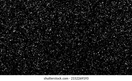 Kleine, ungleichmäßige Flecken und Schwebstoffe. Abstrakte Vektorstruktur.  Unruhestifter ungleicher Hintergrund. Grunge Textur-Overlay mit feinen Körnern einzeln auf weißem Hintergrund. Vektorgrafik. EPS10.