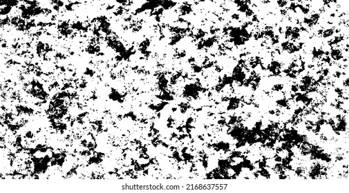 Small uneven spots and particles of debris. Abstract vector texture.  Distressed uneven background. Grunge texture overlay with fine grains isolated on white background. Vector illustration. EPS10.