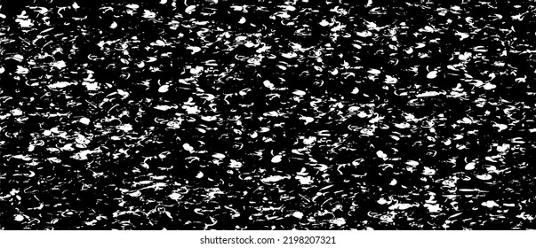Small uneven spots and particles of debris. Abstract vector texture.  Distressed uneven background. Grunge texture overlay with fine grains isolated on white background. Vector illustration. EPS10.