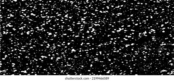Pequeñas manchas y partículas desiguales de los escombros. Textura de vector abstracta.  Antecedentes desiguales. Superposición de textura gruesa con granos finos aislados sobre fondo blanco. Ilustración vectorial. EPS10.