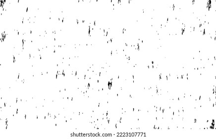 Pequeñas manchas y partículas desiguales de los escombros. Textura de vector abstracta.  Antecedentes desiguales. Superposición de textura gruesa con granos finos aislados sobre fondo blanco. Ilustración vectorial. EPS10.