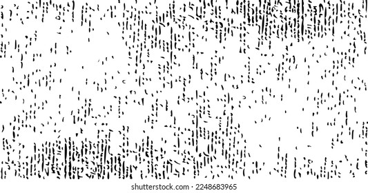 Small uneven spots and particles of debris. Abstract vector texture.  Distressed uneven background. Grunge texture overlay with fine grains isolated on white background. Vector illustration. EPS10.