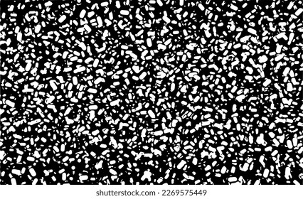 Small uneven spots and particles of debris. Abstract vector texture.  Distressed uneven background. Grunge texture overlay with fine grains isolated on white background. Vector illustration. EPS10.