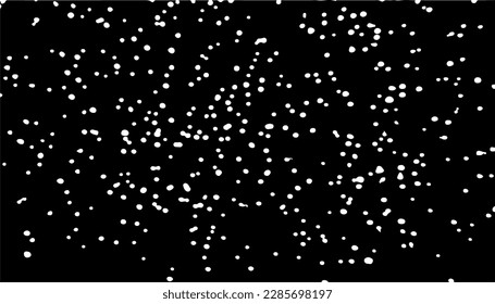 Pequeñas manchas y partículas desiguales de los escombros. Textura de vector abstracta. Antecedentes desiguales. Superposición de textura gruesa con granos finos aislados sobre fondo blanco. Ilustración vectorial. EPS10.