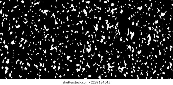 Pequeñas manchas y partículas desiguales de los escombros. Textura de vector abstracta. Antecedentes desiguales.  Ilustración vectorial. EPS10.