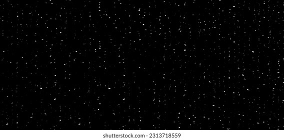 Small uneven spots and particles of debris. Abstract vector texture. Distressed uneven background. Grunge texture overlay with fine grains isolated on white background. Vector illustration. EPS10.