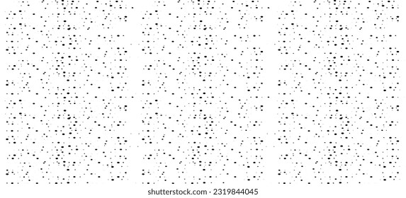 Small uneven spots and particles of debris. Abstract vector texture. Distressed uneven background. Grunge texture overlay with fine grains isolated on white background. Vector illustration. EPS10.