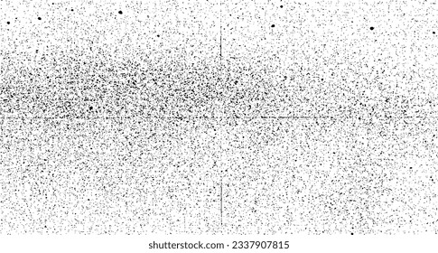 Pequeñas manchas y partículas desiguales de los escombros. Textura de vector abstracta.  Antecedentes desiguales. Superposición de textura gruesa con granos finos aislados sobre fondo blanco. Ilustración vectorial. EPS10.